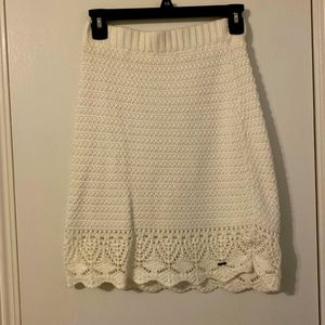 White knit skirt from hollister